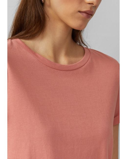 QS Red Jerseyshirt mit Crew Neck