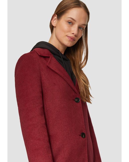 S.oliver Red Weicher Wollmantel mit Reverskragen
