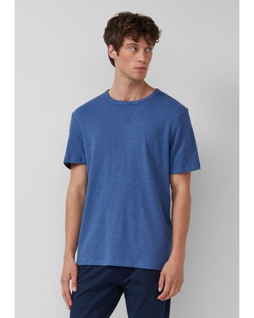 S.oliver T-Shirt aus Heavy Jersey mit Flammgarnstruktur in Blue für Herren