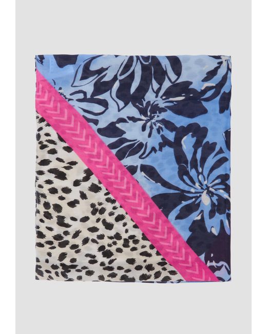 S.oliver Blue Loop-Schal mit All-over-Print
