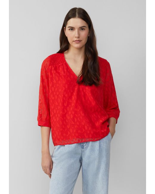S.oliver Red Bluse aus Struktur-Chiffon im Relaxed Fit