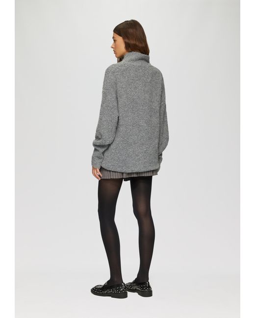 QS Gray Longpullover aus Bouclé - Strick