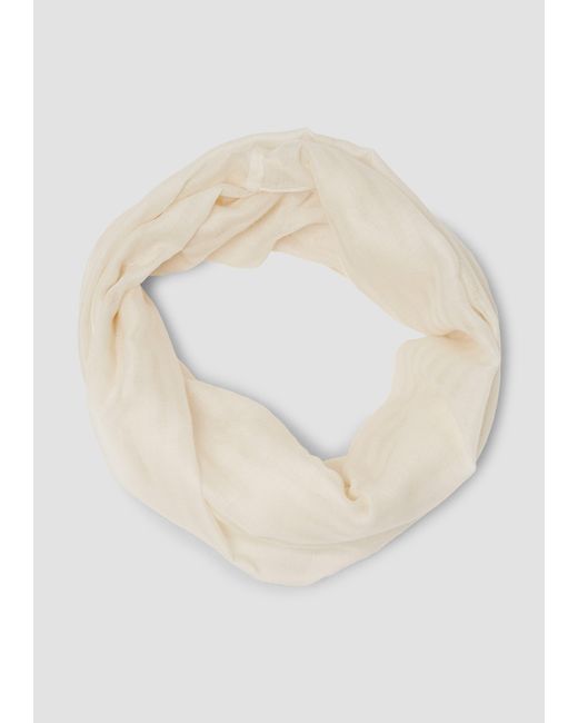 S.oliver White Unifarbener Loop-Schal