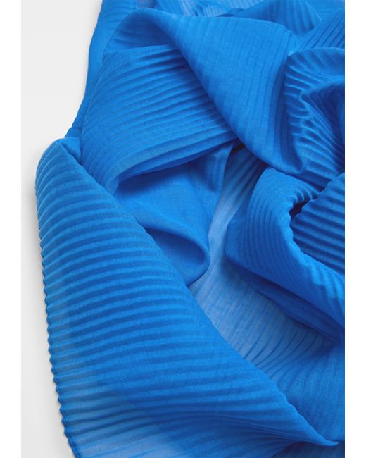 S.oliver Blue Loop-Schal mit Plisseefalten