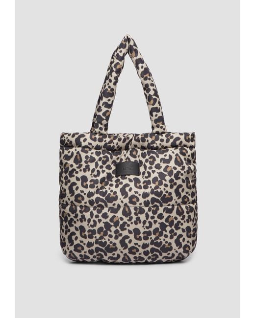 S.oliver White Shopper mit Leo-Muster
