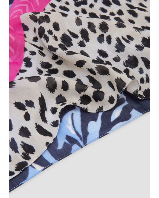 S.oliver Blue Loop-Schal mit All-over-Print