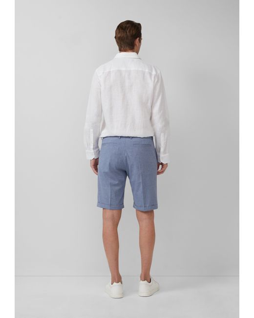 S.oliver Fein gemusterte Bermuda im Regular Fit in Blue für Herren