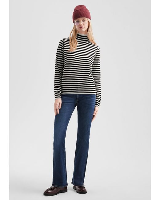 QS Blue Pullover mit Stehkragen aus Viskosemix