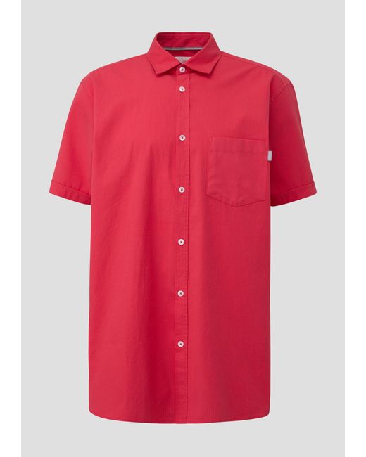 S.oliver Kurzarmhemd mit Button-Down-Kragen in Red für Herren