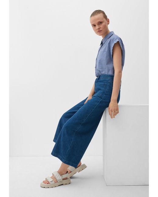 S.oliver Blue Jeans-Culotte Suri / Regular Fit / High Rise / Wide Leg
