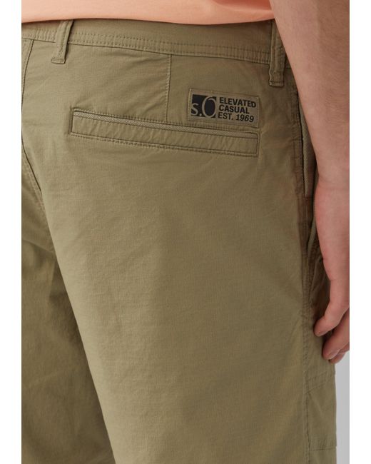 S.oliver Phoenix: Bermuda mit Ripstop-Struktur im Worker-Style in Green für Herren