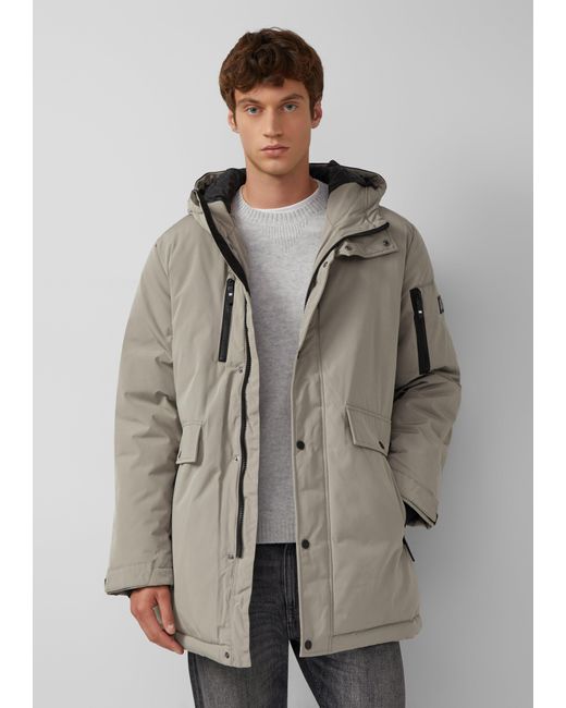 S.oliver Wasserabweisender Parka mit Kapuze und sportiven Details in Gray für Herren