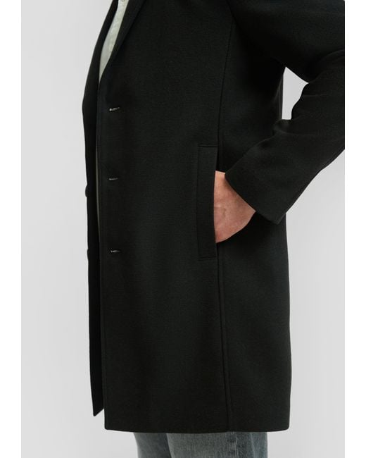QS Mantel mit Reverskragen aus Wollmischung in Black für Herren
