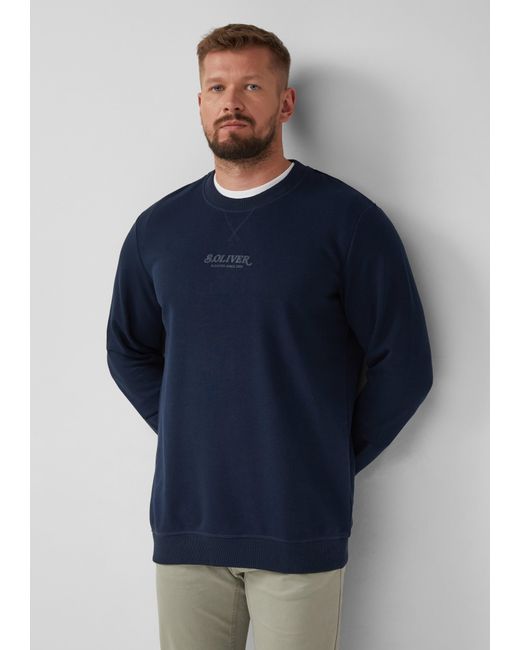 S.oliver Wärmendes Sweatshirt mit Logo-Artwork in Blue für Herren