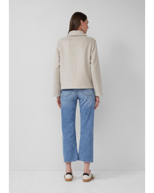 S.oliver Natural Jacke aus Wollmix im Relaxed Fit mit aufgesetzten Taschen