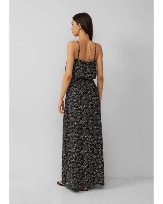 QS Black Langes Kleid mit Spaghettiträgern