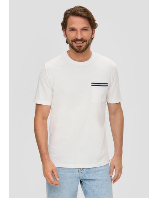 S.oliver T-Shirt aus reiner Baumwolle in White für Herren