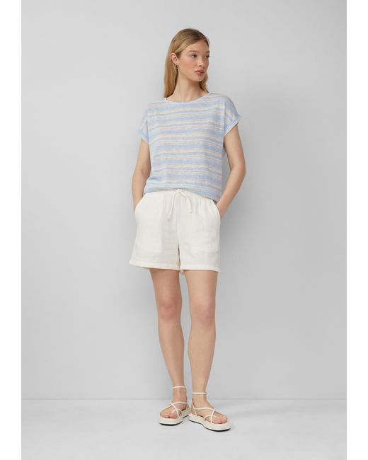 QS White Ringelshirt aus Viskosemix