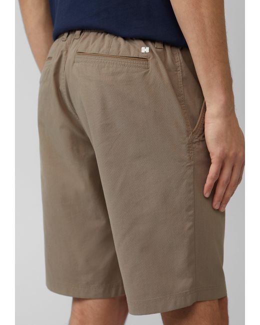 S.oliver Phoenix: Strukturierte Chino-Shorts mit Elastikbund in Blue für Herren