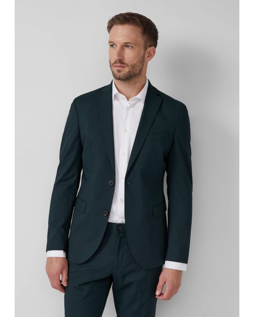S.oliver S.O PURE: Sakko aus meliertem Stretch-Twill in Blue für Herren