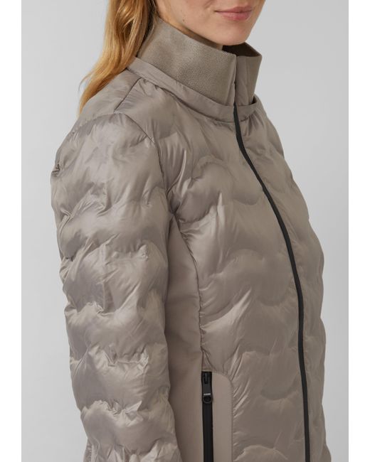 S.oliver Brown Leichte Jacke im Fabricmix mit abnehmbarer Kapuze