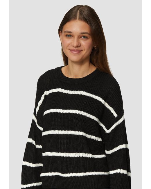 QS Black Strickpullover mit Ringeln