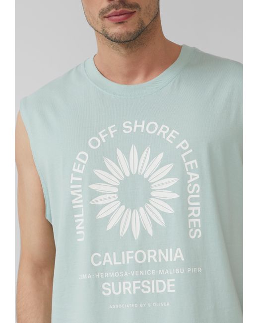 S.oliver Jersey-Tanktop im Relaxed Fit mit Print in Blue für Herren