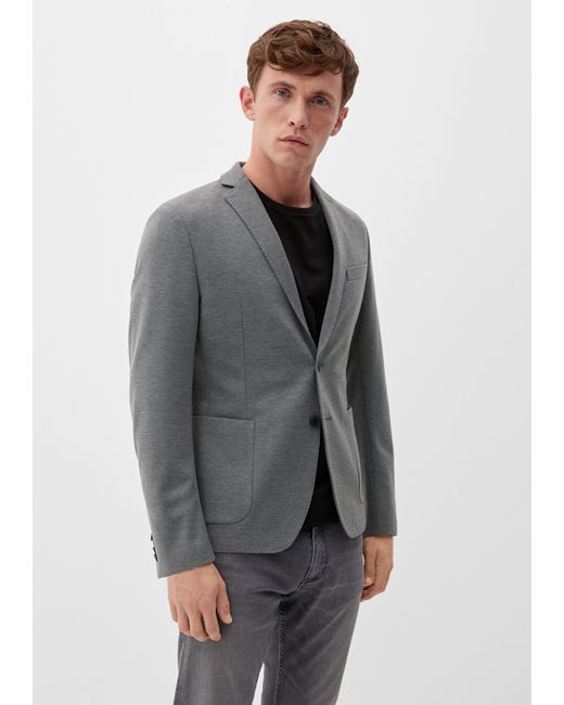S.oliver Slim: Jogg Suit-Sakko in Gray für Herren