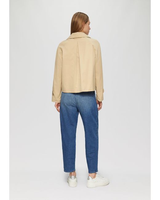 S.oliver Natural Cabanjacke mit Raglanärmeln und Streifenfutter