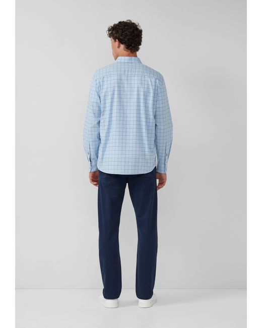 S.oliver Regular Fit: Karo-Hemd aus Baumwolle mit Button-Down-Kragen in Blue für Herren
