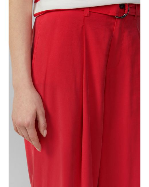 S.oliver Red Wide-Leg-Hose aus Viskosemix mit Stoffgürtel