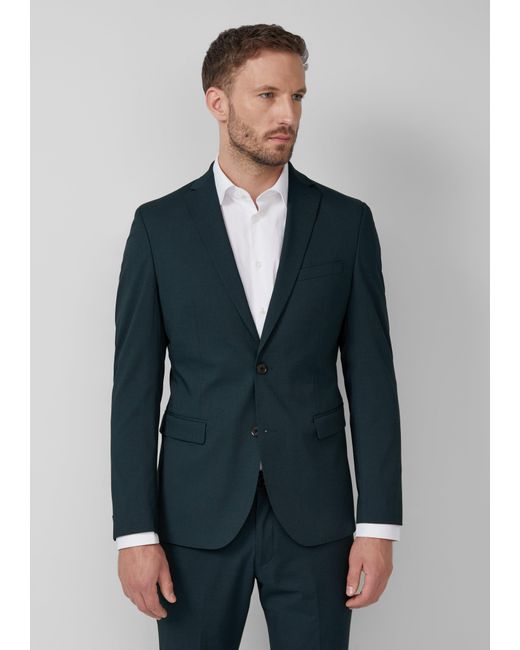 S.oliver S.O PURE: Sakko aus meliertem Stretch-Twill in Blue für Herren