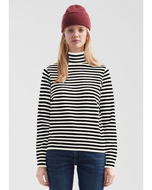 QS Blue Pullover mit Stehkragen aus Viskosemix