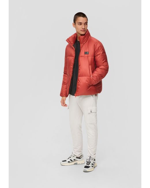 Qs Rot Steppjacke DE für in By Label-Patch Herren Lyst mit | S.oliver