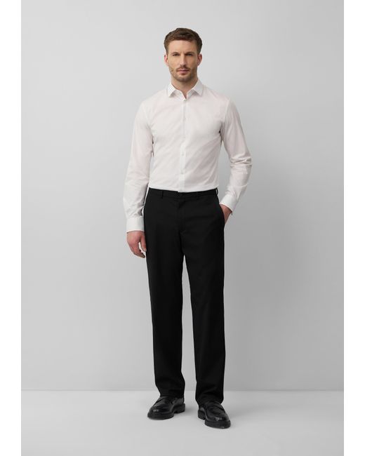 S.oliver S.O NOW: Anzughose aus Stretch-Material mit Wide Leg in White für Herren