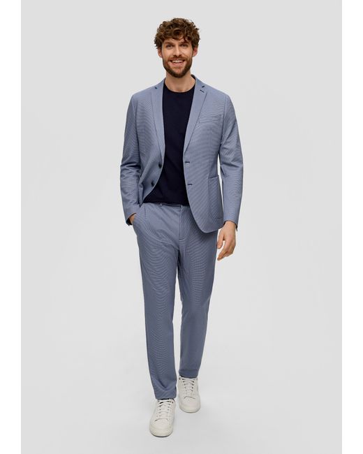 S.oliver S.O JOGG: Anzughose aus Stretch-Jersey in Blue für Herren