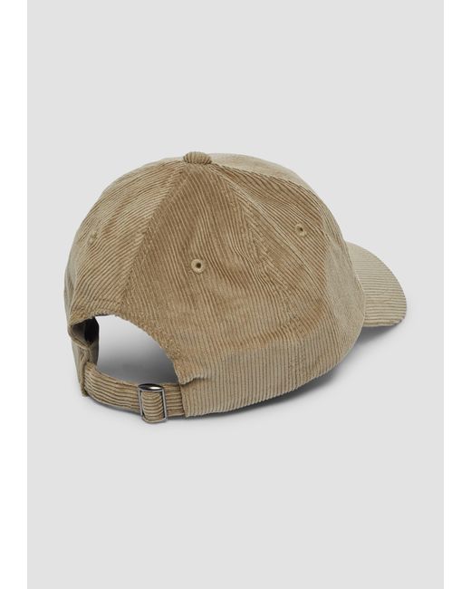 S.oliver Cord-Kappe mit Label-Patch in Natural für Herren
