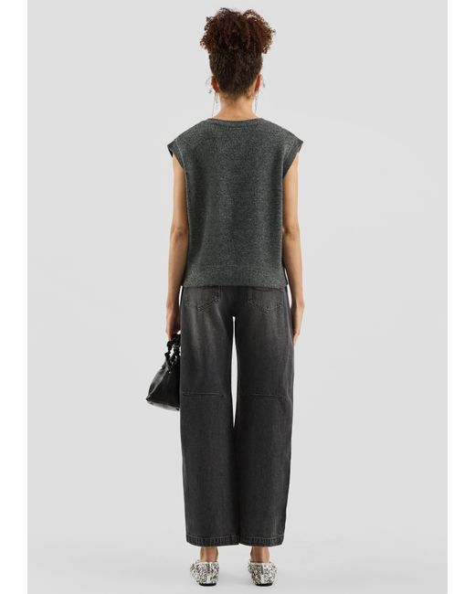 QS Gray Pullunder mit Glitzersteinen