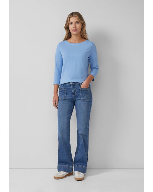 S.oliver Blue T-Shirt aus Baumwolle im Slim Fit