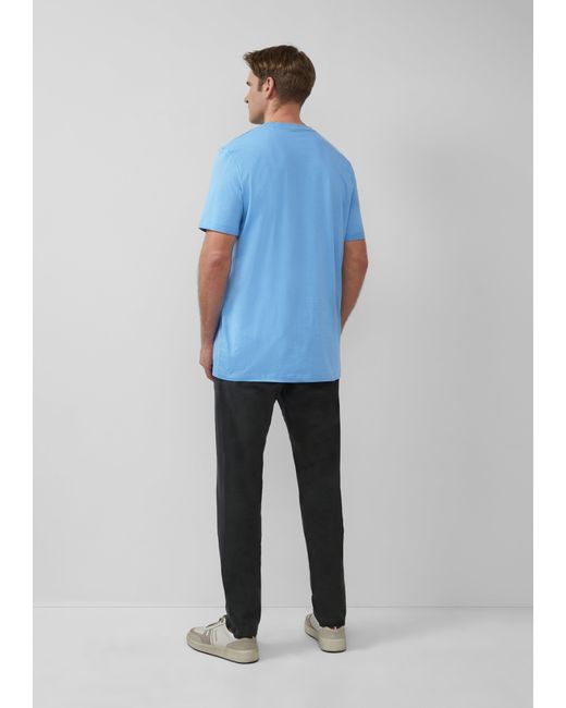 S.oliver Baumwoll-T-Shirt mit kleinem Logo-Print in Blue für Herren