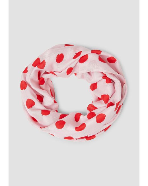 S.oliver Pink Loop-Schal aus Viskose mit Artwork