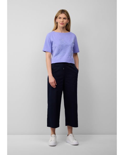 S.oliver Purple T-Shirt im Relaxed Fit mit Pailletten