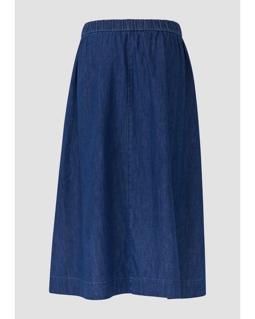 S.oliver Blue Denimrock in Midi-Länge mit Eingrifftaschen
