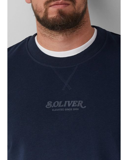 S.oliver Wärmendes Sweatshirt mit Logo-Artwork in Blue für Herren
