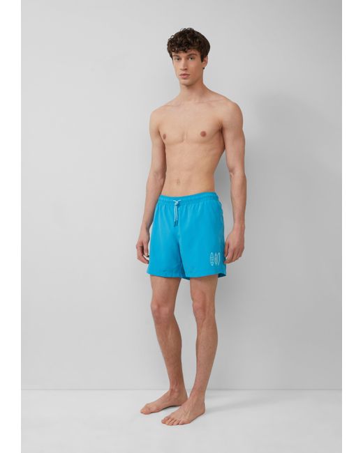 S.oliver Badeshorts mit Artwork und Eingrifftaschen in Blue für Herren