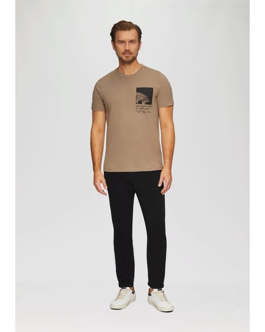 S.oliver Regular Fit: Strukturierte Chino aus Baumwollstretch in Natural für Herren