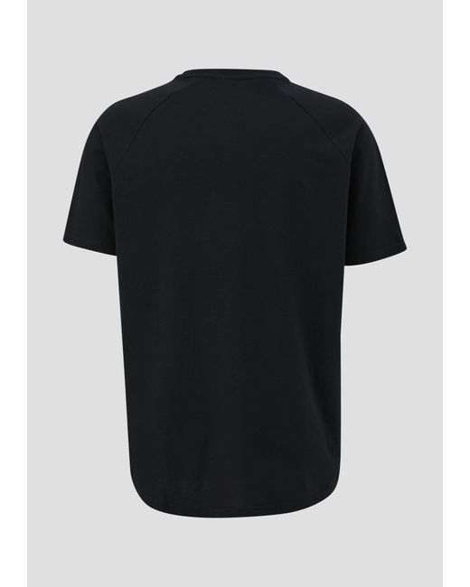 QS Klassisches T-Shirt aus reiner Baumwolle in Black für Herren