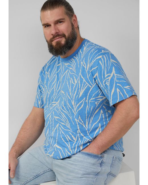 S.oliver Baumwoll-T-Shirt mit All-over-Print in Blue für Herren