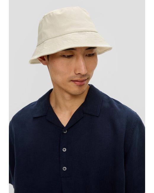 S.oliver Bucket Hat mit All-over-Print in Natural für Herren