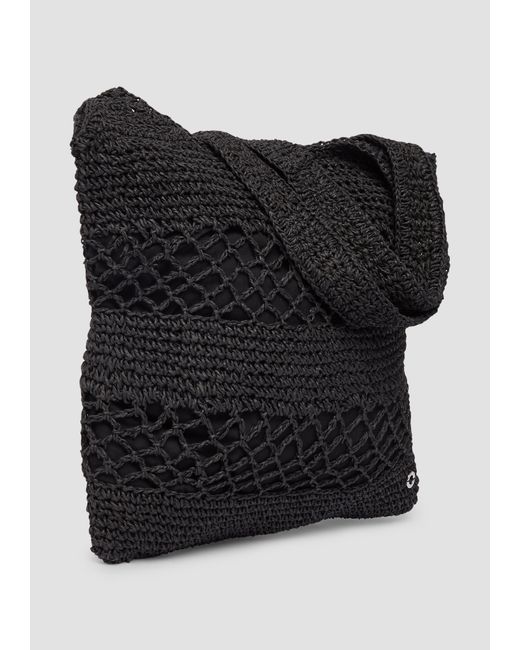 S.oliver Black Shopper aus Raffia